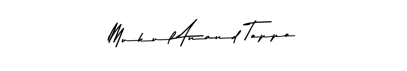 You can use this online signature creator to create a handwritten signature for the name Mukul Anand Toppo. This is the best online autograph maker. Mukul Anand Toppo signature style 9 images and pictures png