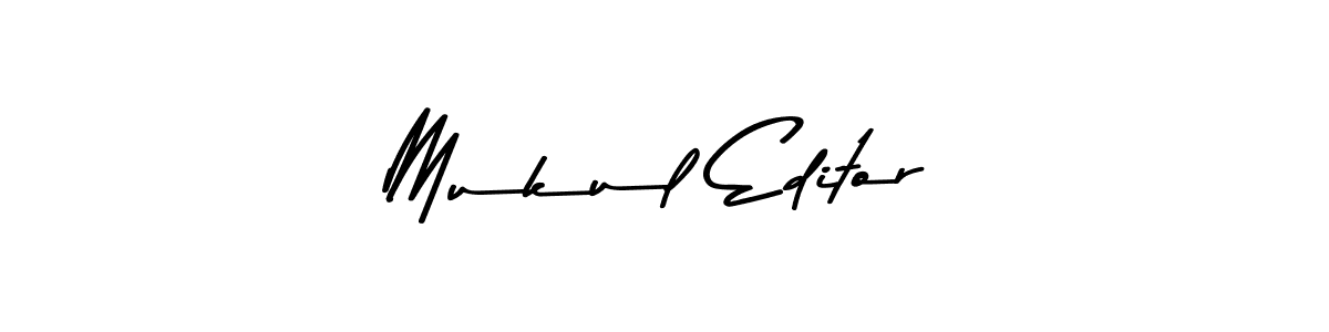 Create a beautiful signature design for name Mukul Editor. With this signature (Asem Kandis PERSONAL USE) fonts, you can make a handwritten signature for free. Mukul Editor signature style 9 images and pictures png