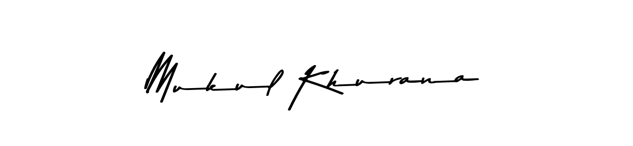 How to make Mukul Khurana name signature. Use Asem Kandis PERSONAL USE style for creating short signs online. This is the latest handwritten sign. Mukul Khurana signature style 9 images and pictures png