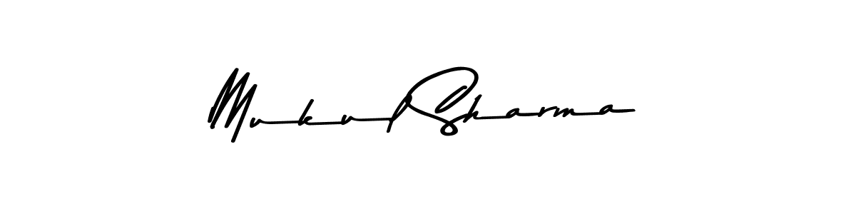 Create a beautiful signature design for name Mukul Sharma. With this signature (Asem Kandis PERSONAL USE) fonts, you can make a handwritten signature for free. Mukul Sharma signature style 9 images and pictures png