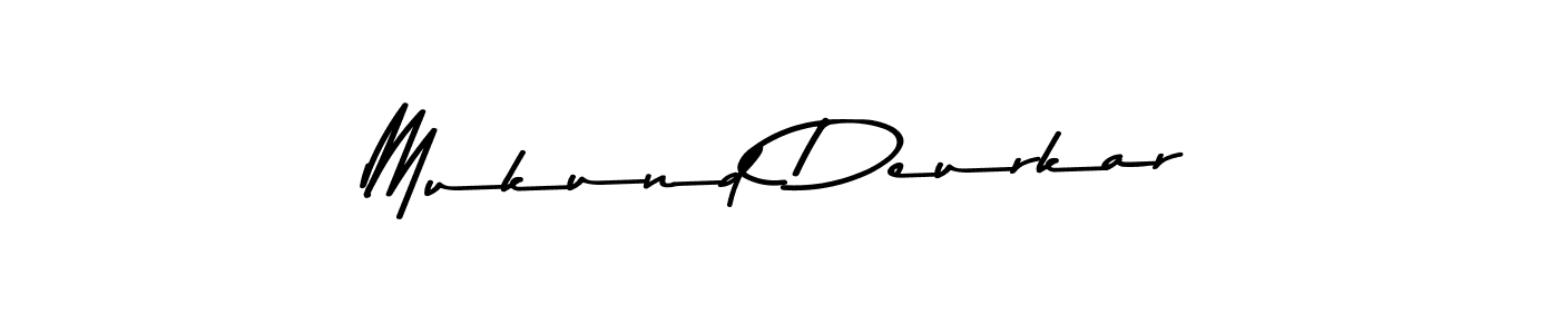 Also we have Mukund Deurkar name is the best signature style. Create professional handwritten signature collection using Asem Kandis PERSONAL USE autograph style. Mukund Deurkar signature style 9 images and pictures png