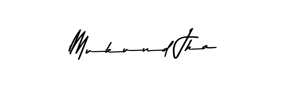 How to make Mukund Jha name signature. Use Asem Kandis PERSONAL USE style for creating short signs online. This is the latest handwritten sign. Mukund Jha signature style 9 images and pictures png