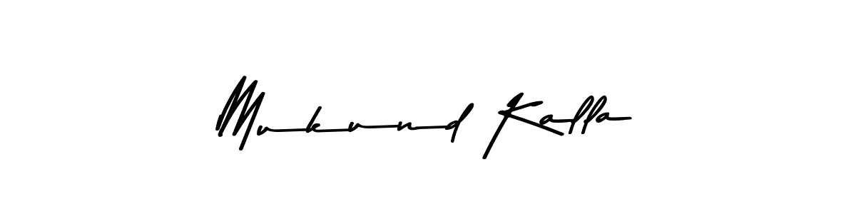 This is the best signature style for the Mukund Kalla name. Also you like these signature font (Asem Kandis PERSONAL USE). Mix name signature. Mukund Kalla signature style 9 images and pictures png