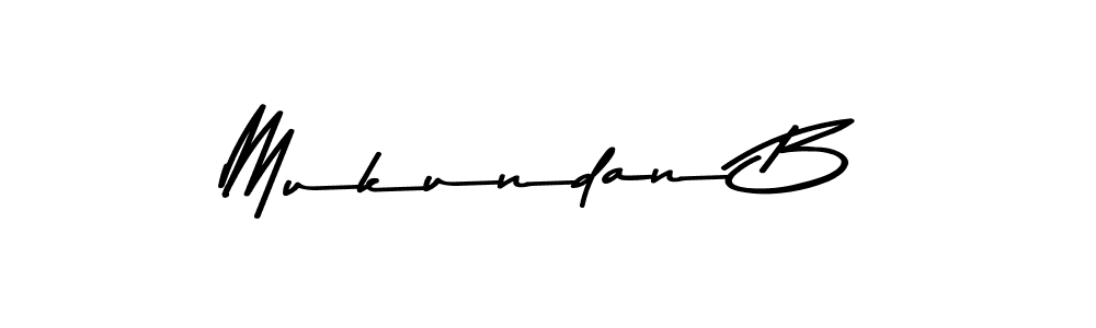 Use a signature maker to create a handwritten signature online. With this signature software, you can design (Asem Kandis PERSONAL USE) your own signature for name Mukundan B. Mukundan B signature style 9 images and pictures png