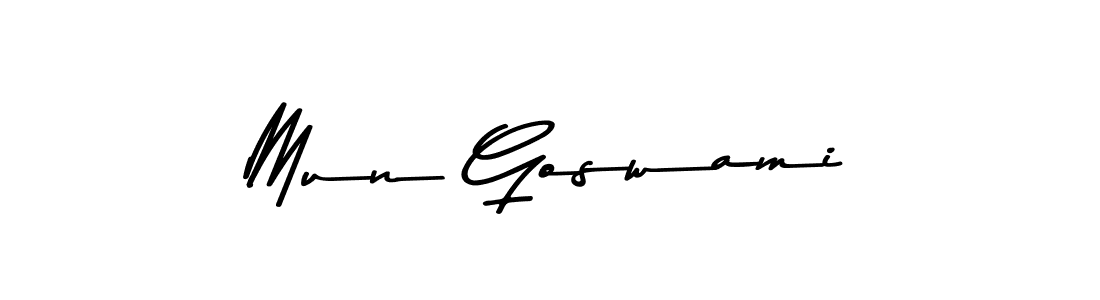 Use a signature maker to create a handwritten signature online. With this signature software, you can design (Asem Kandis PERSONAL USE) your own signature for name Mun Goswami. Mun Goswami signature style 9 images and pictures png