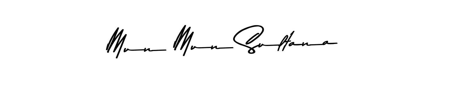 How to make Mun Mun Sultana name signature. Use Asem Kandis PERSONAL USE style for creating short signs online. This is the latest handwritten sign. Mun Mun Sultana signature style 9 images and pictures png