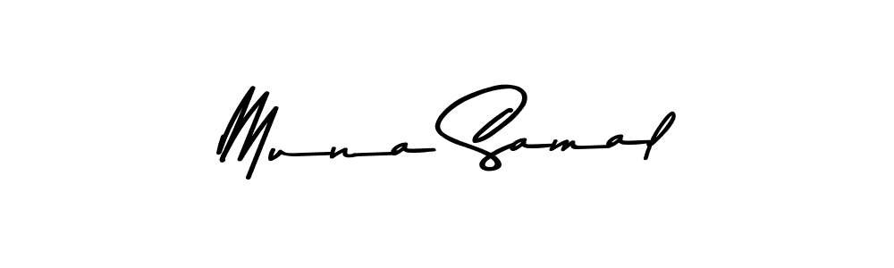 Use a signature maker to create a handwritten signature online. With this signature software, you can design (Asem Kandis PERSONAL USE) your own signature for name Muna Samal. Muna Samal signature style 9 images and pictures png