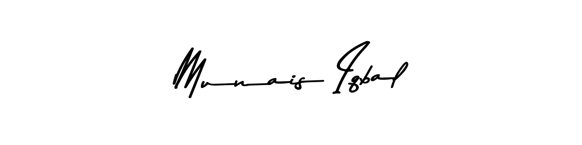 The best way (Asem Kandis PERSONAL USE) to make a short signature is to pick only two or three words in your name. The name Munais Iqbal include a total of six letters. For converting this name. Munais Iqbal signature style 9 images and pictures png