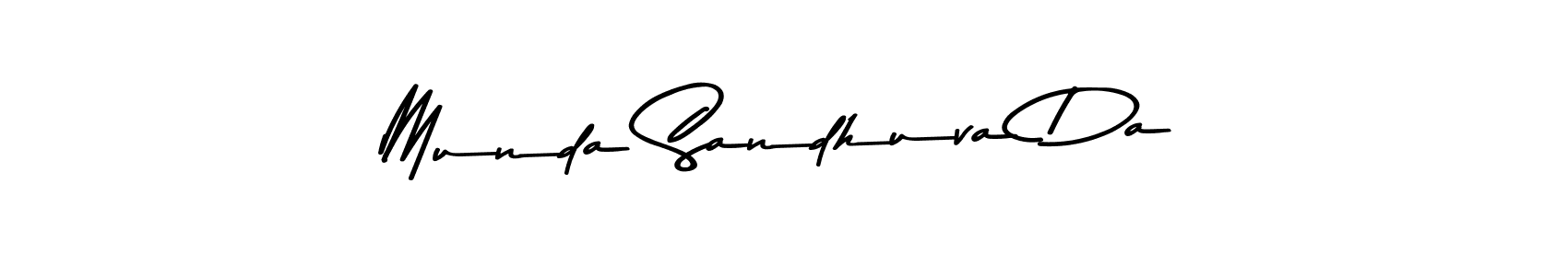 Make a beautiful signature design for name Munda Sandhuva Da. With this signature (Asem Kandis PERSONAL USE) style, you can create a handwritten signature for free. Munda Sandhuva Da signature style 9 images and pictures png