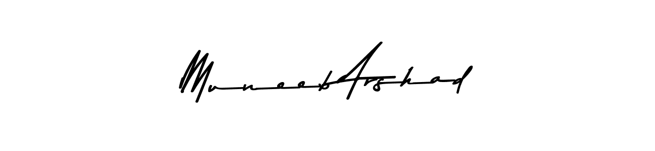 Also You can easily find your signature by using the search form. We will create Muneeb Arshad name handwritten signature images for you free of cost using Asem Kandis PERSONAL USE sign style. Muneeb Arshad signature style 9 images and pictures png