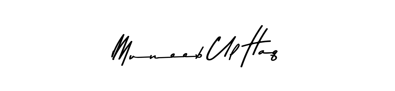 Design your own signature with our free online signature maker. With this signature software, you can create a handwritten (Asem Kandis PERSONAL USE) signature for name Muneeb Ul Haq. Muneeb Ul Haq signature style 9 images and pictures png