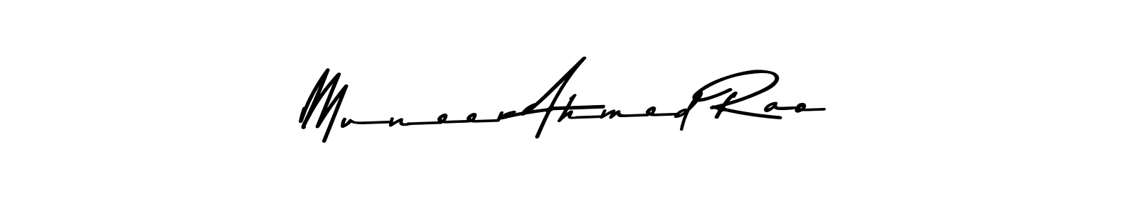 Use a signature maker to create a handwritten signature online. With this signature software, you can design (Asem Kandis PERSONAL USE) your own signature for name Muneer Ahmed Rao. Muneer Ahmed Rao signature style 9 images and pictures png