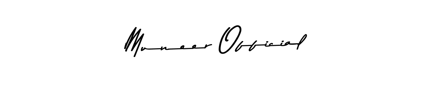Design your own signature with our free online signature maker. With this signature software, you can create a handwritten (Asem Kandis PERSONAL USE) signature for name Muneer Official. Muneer Official signature style 9 images and pictures png