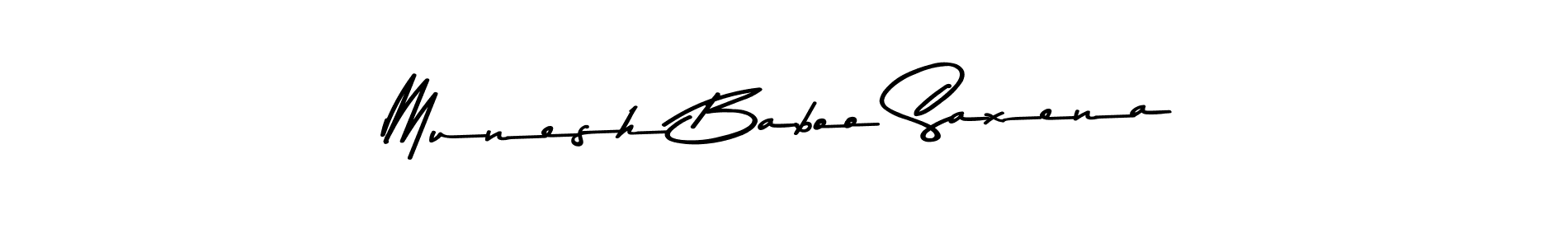 Create a beautiful signature design for name Munesh Baboo Saxena. With this signature (Asem Kandis PERSONAL USE) fonts, you can make a handwritten signature for free. Munesh Baboo Saxena signature style 9 images and pictures png