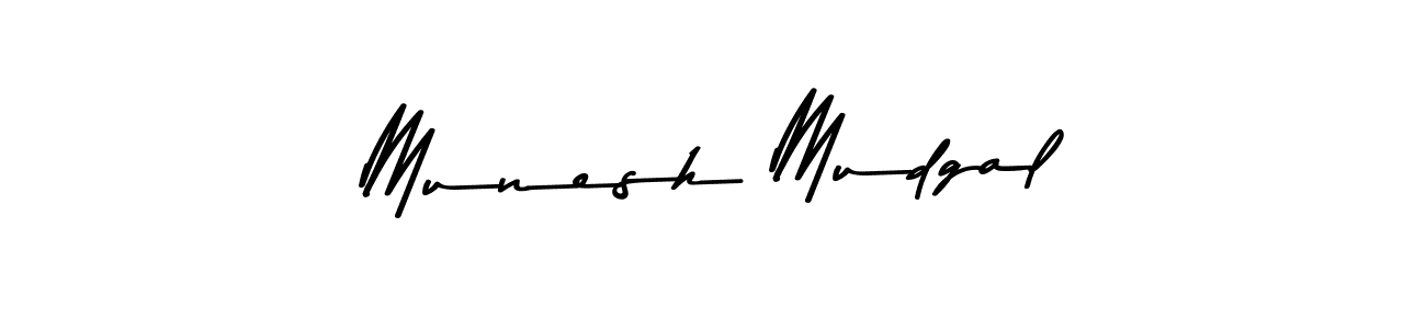 Make a short Munesh Mudgal signature style. Manage your documents anywhere anytime using Asem Kandis PERSONAL USE. Create and add eSignatures, submit forms, share and send files easily. Munesh Mudgal signature style 9 images and pictures png