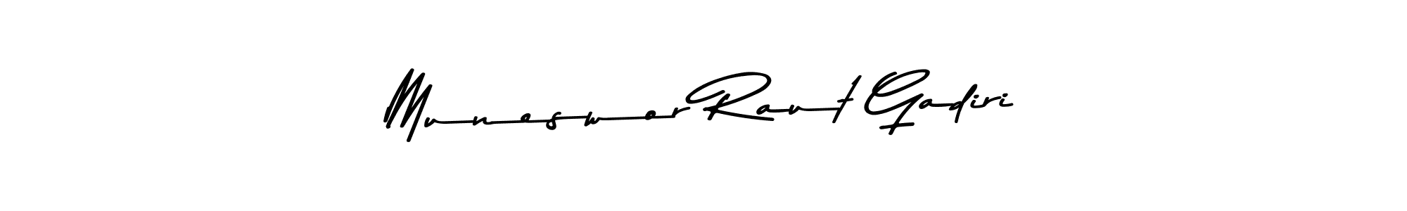 Make a beautiful signature design for name Muneswor Raut Gadiri. With this signature (Asem Kandis PERSONAL USE) style, you can create a handwritten signature for free. Muneswor Raut Gadiri signature style 9 images and pictures png