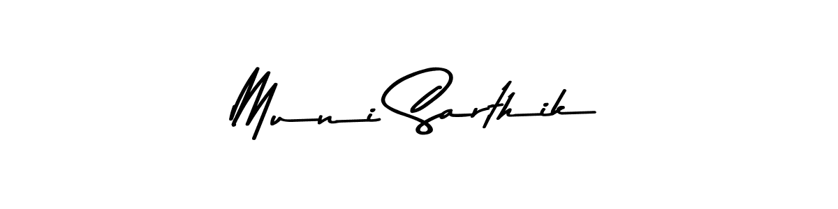 Similarly Asem Kandis PERSONAL USE is the best handwritten signature design. Signature creator online .You can use it as an online autograph creator for name Muni Sarthik. Muni Sarthik signature style 9 images and pictures png