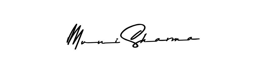 How to make Muni Sharma name signature. Use Asem Kandis PERSONAL USE style for creating short signs online. This is the latest handwritten sign. Muni Sharma signature style 9 images and pictures png