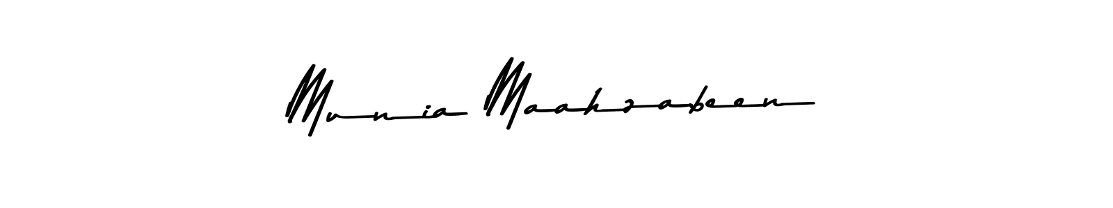 Create a beautiful signature design for name Munia Maahzabeen. With this signature (Asem Kandis PERSONAL USE) fonts, you can make a handwritten signature for free. Munia Maahzabeen signature style 9 images and pictures png