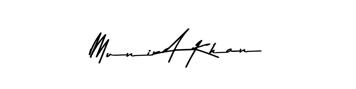 The best way (Asem Kandis PERSONAL USE) to make a short signature is to pick only two or three words in your name. The name Munir A Khan include a total of six letters. For converting this name. Munir A Khan signature style 9 images and pictures png