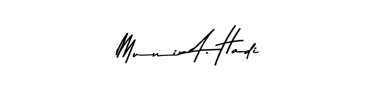 if you are searching for the best signature style for your name Munir A. Hadi. so please give up your signature search. here we have designed multiple signature styles  using Asem Kandis PERSONAL USE. Munir A. Hadi signature style 9 images and pictures png