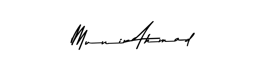 Design your own signature with our free online signature maker. With this signature software, you can create a handwritten (Asem Kandis PERSONAL USE) signature for name Munir Ahmad. Munir Ahmad signature style 9 images and pictures png