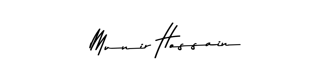 How to make Munir Hossain name signature. Use Asem Kandis PERSONAL USE style for creating short signs online. This is the latest handwritten sign. Munir Hossain signature style 9 images and pictures png