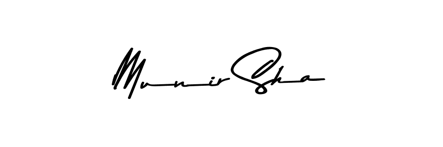 Make a beautiful signature design for name Munir Sha. With this signature (Asem Kandis PERSONAL USE) style, you can create a handwritten signature for free. Munir Sha signature style 9 images and pictures png