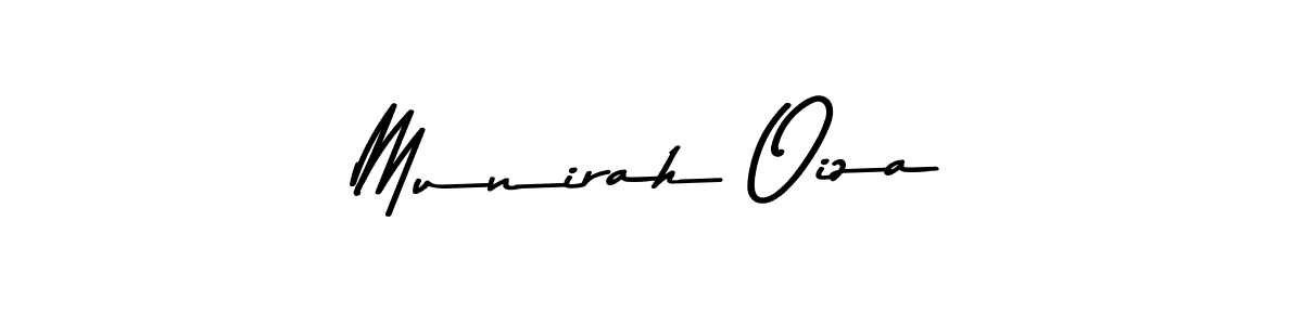Create a beautiful signature design for name Munirah Oiza. With this signature (Asem Kandis PERSONAL USE) fonts, you can make a handwritten signature for free. Munirah Oiza signature style 9 images and pictures png