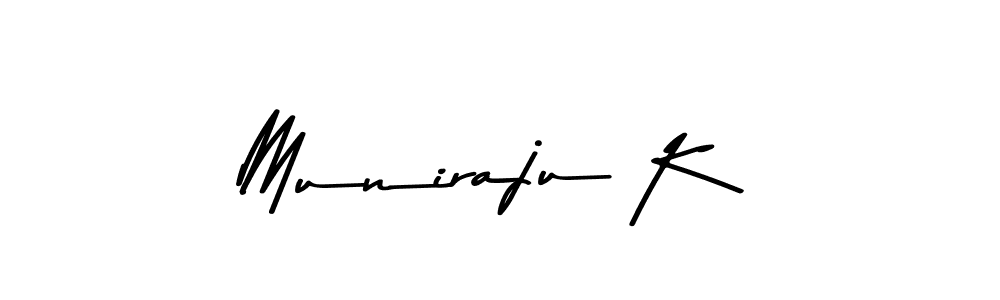 Use a signature maker to create a handwritten signature online. With this signature software, you can design (Asem Kandis PERSONAL USE) your own signature for name Muniraju K. Muniraju K signature style 9 images and pictures png