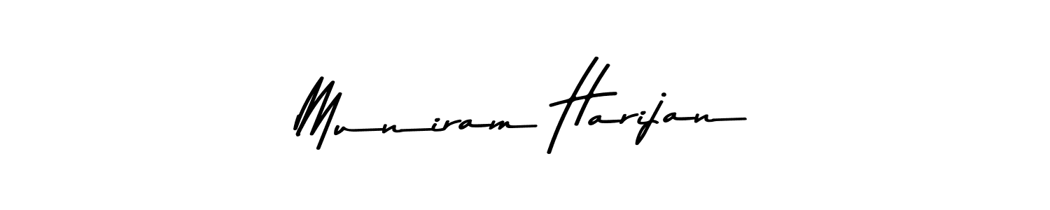 Design your own signature with our free online signature maker. With this signature software, you can create a handwritten (Asem Kandis PERSONAL USE) signature for name Muniram Harijan. Muniram Harijan signature style 9 images and pictures png