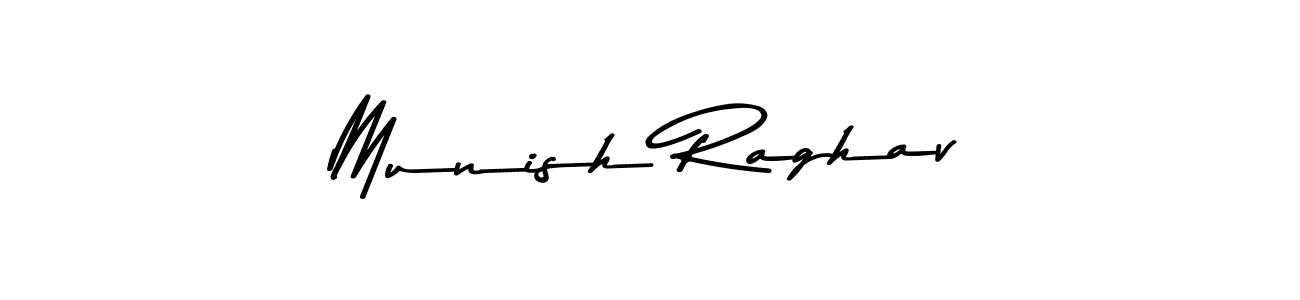 Create a beautiful signature design for name Munish Raghav. With this signature (Asem Kandis PERSONAL USE) fonts, you can make a handwritten signature for free. Munish Raghav signature style 9 images and pictures png