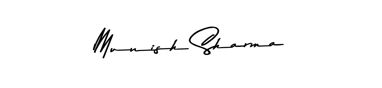 Use a signature maker to create a handwritten signature online. With this signature software, you can design (Asem Kandis PERSONAL USE) your own signature for name Munish Sharma. Munish Sharma signature style 9 images and pictures png