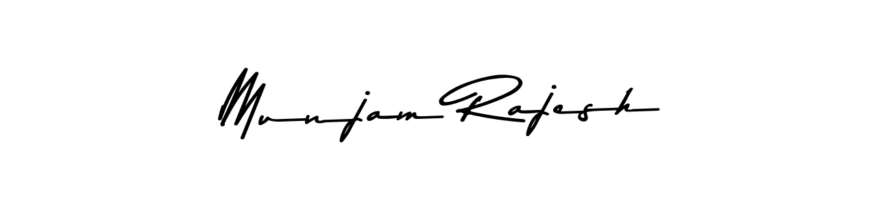 Asem Kandis PERSONAL USE is a professional signature style that is perfect for those who want to add a touch of class to their signature. It is also a great choice for those who want to make their signature more unique. Get Munjam Rajesh name to fancy signature for free. Munjam Rajesh signature style 9 images and pictures png