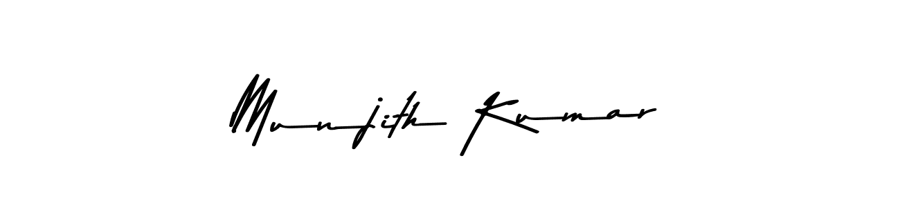 Design your own signature with our free online signature maker. With this signature software, you can create a handwritten (Asem Kandis PERSONAL USE) signature for name Munjith Kumar. Munjith Kumar signature style 9 images and pictures png