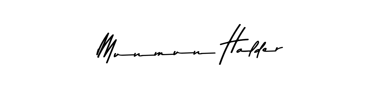 How to make Munmun Halder signature? Asem Kandis PERSONAL USE is a professional autograph style. Create handwritten signature for Munmun Halder name. Munmun Halder signature style 9 images and pictures png