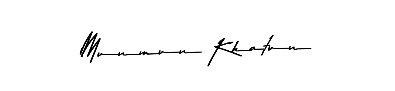 Create a beautiful signature design for name Munmun Khatun. With this signature (Asem Kandis PERSONAL USE) fonts, you can make a handwritten signature for free. Munmun Khatun signature style 9 images and pictures png