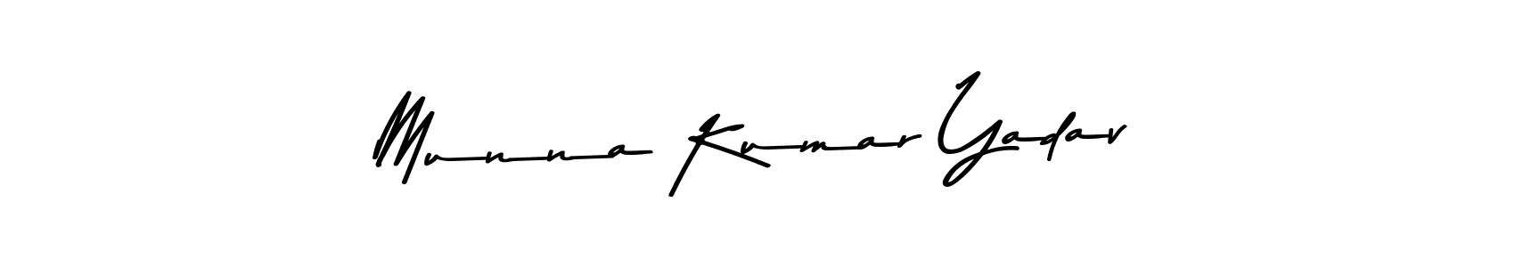 How to make Munna Kumar Yadav name signature. Use Asem Kandis PERSONAL USE style for creating short signs online. This is the latest handwritten sign. Munna Kumar Yadav signature style 9 images and pictures png