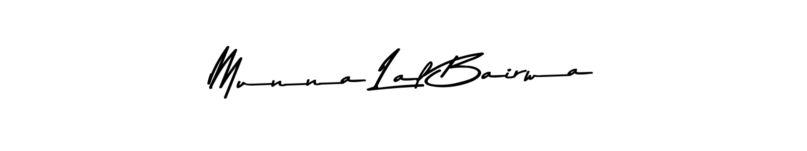 Create a beautiful signature design for name Munna Lal Bairwa. With this signature (Asem Kandis PERSONAL USE) fonts, you can make a handwritten signature for free. Munna Lal Bairwa signature style 9 images and pictures png