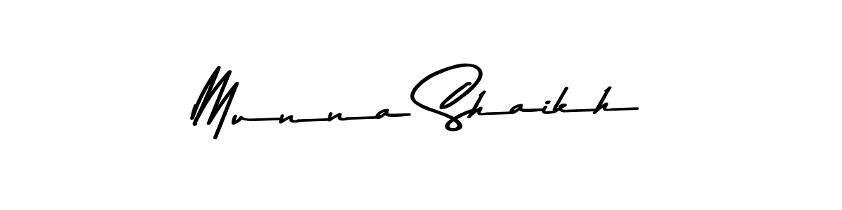 Use a signature maker to create a handwritten signature online. With this signature software, you can design (Asem Kandis PERSONAL USE) your own signature for name Munna Shaikh. Munna Shaikh signature style 9 images and pictures png