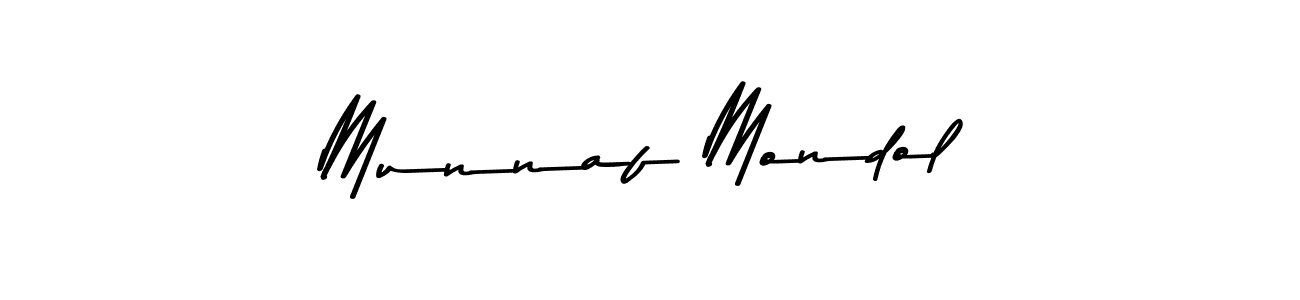 Design your own signature with our free online signature maker. With this signature software, you can create a handwritten (Asem Kandis PERSONAL USE) signature for name Munnaf Mondol. Munnaf Mondol signature style 9 images and pictures png