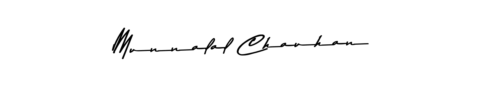 Use a signature maker to create a handwritten signature online. With this signature software, you can design (Asem Kandis PERSONAL USE) your own signature for name Munnalal Chauhan. Munnalal Chauhan signature style 9 images and pictures png