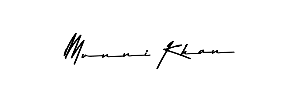 Use a signature maker to create a handwritten signature online. With this signature software, you can design (Asem Kandis PERSONAL USE) your own signature for name Munni Khan. Munni Khan signature style 9 images and pictures png