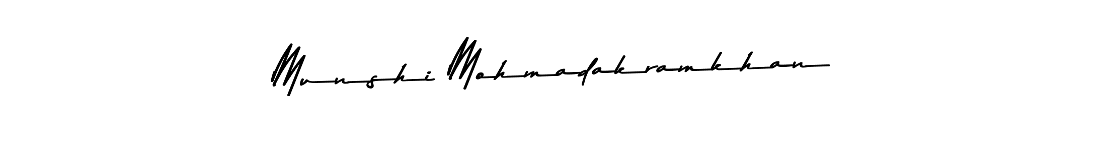 How to make Munshi Mohmadakramkhan name signature. Use Asem Kandis PERSONAL USE style for creating short signs online. This is the latest handwritten sign. Munshi Mohmadakramkhan signature style 9 images and pictures png