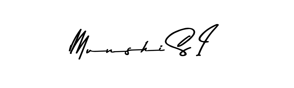 Make a beautiful signature design for name Munshi S I. With this signature (Asem Kandis PERSONAL USE) style, you can create a handwritten signature for free. Munshi S I signature style 9 images and pictures png