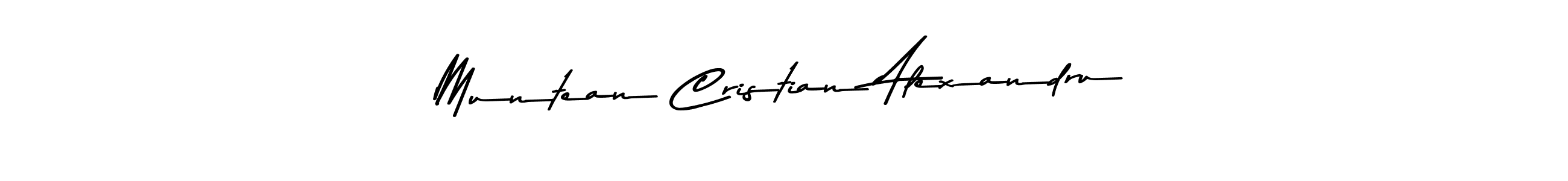 Create a beautiful signature design for name Muntean Cristian Alexandru. With this signature (Asem Kandis PERSONAL USE) fonts, you can make a handwritten signature for free. Muntean Cristian Alexandru signature style 9 images and pictures png