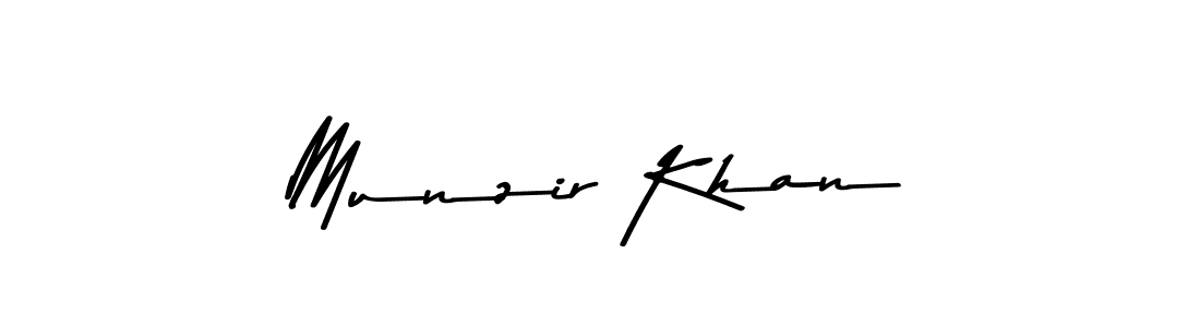 Design your own signature with our free online signature maker. With this signature software, you can create a handwritten (Asem Kandis PERSONAL USE) signature for name Munzir Khan. Munzir Khan signature style 9 images and pictures png