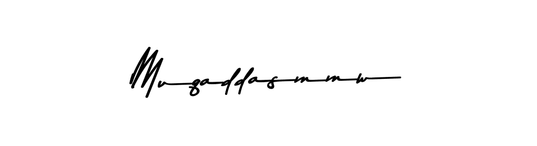 Create a beautiful signature design for name Muqaddasmmw. With this signature (Asem Kandis PERSONAL USE) fonts, you can make a handwritten signature for free. Muqaddasmmw signature style 9 images and pictures png