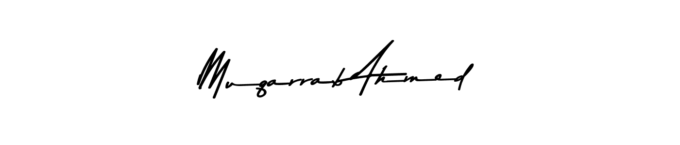 Make a beautiful signature design for name Muqarrab Ahmed. With this signature (Asem Kandis PERSONAL USE) style, you can create a handwritten signature for free. Muqarrab Ahmed signature style 9 images and pictures png