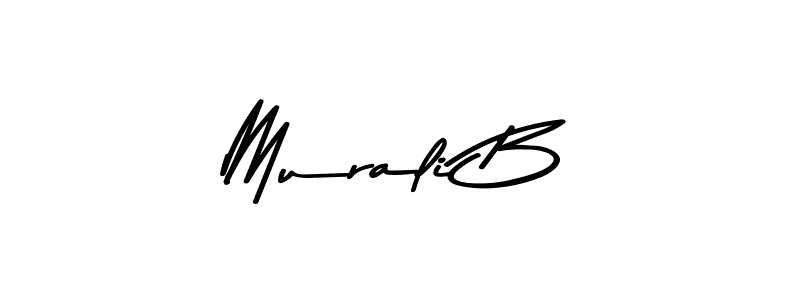 How to make Murali B name signature. Use Asem Kandis PERSONAL USE style for creating short signs online. This is the latest handwritten sign. Murali B signature style 9 images and pictures png